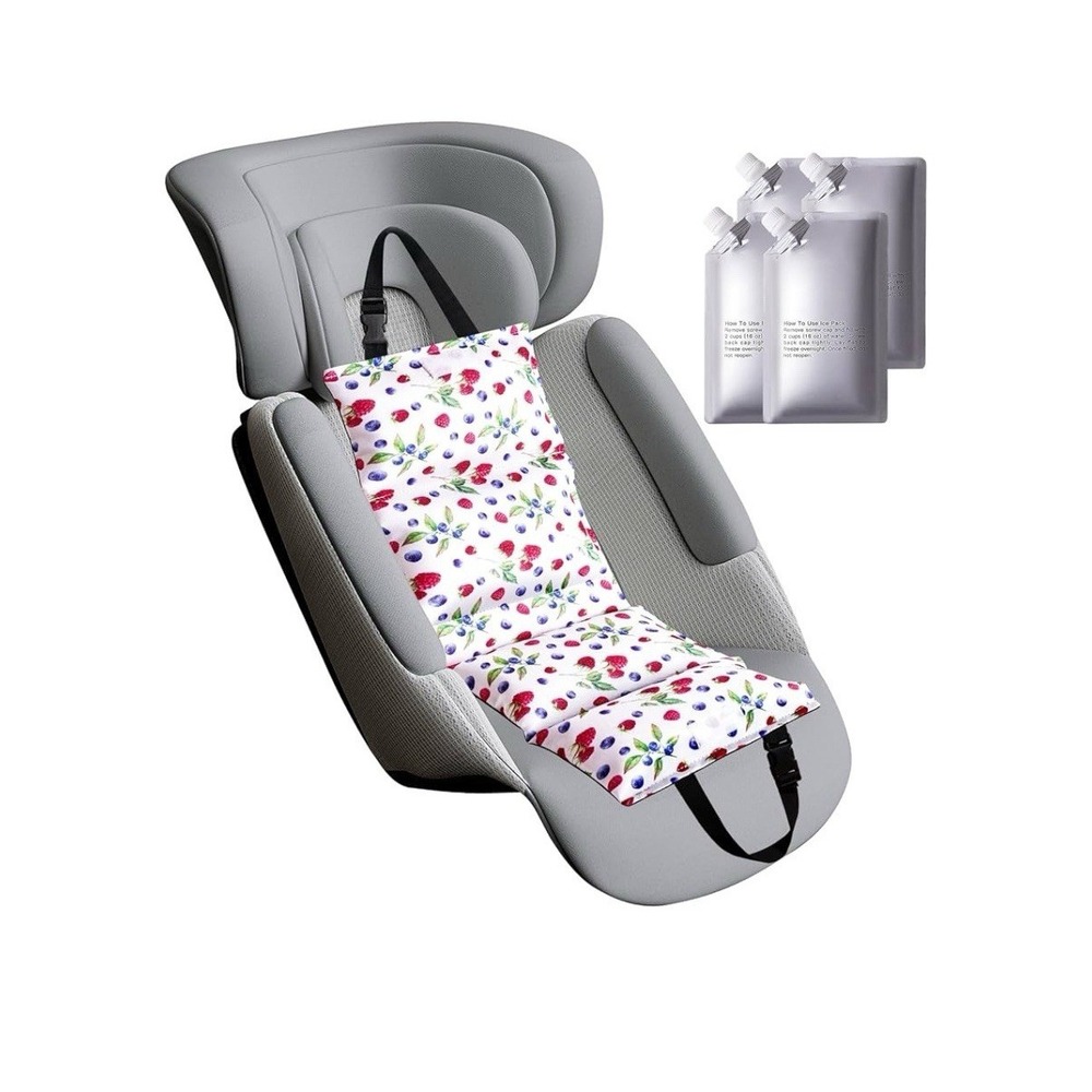 NCVI Car Seat, Stroller,‎ Pet Cooling Pad - Berries Print